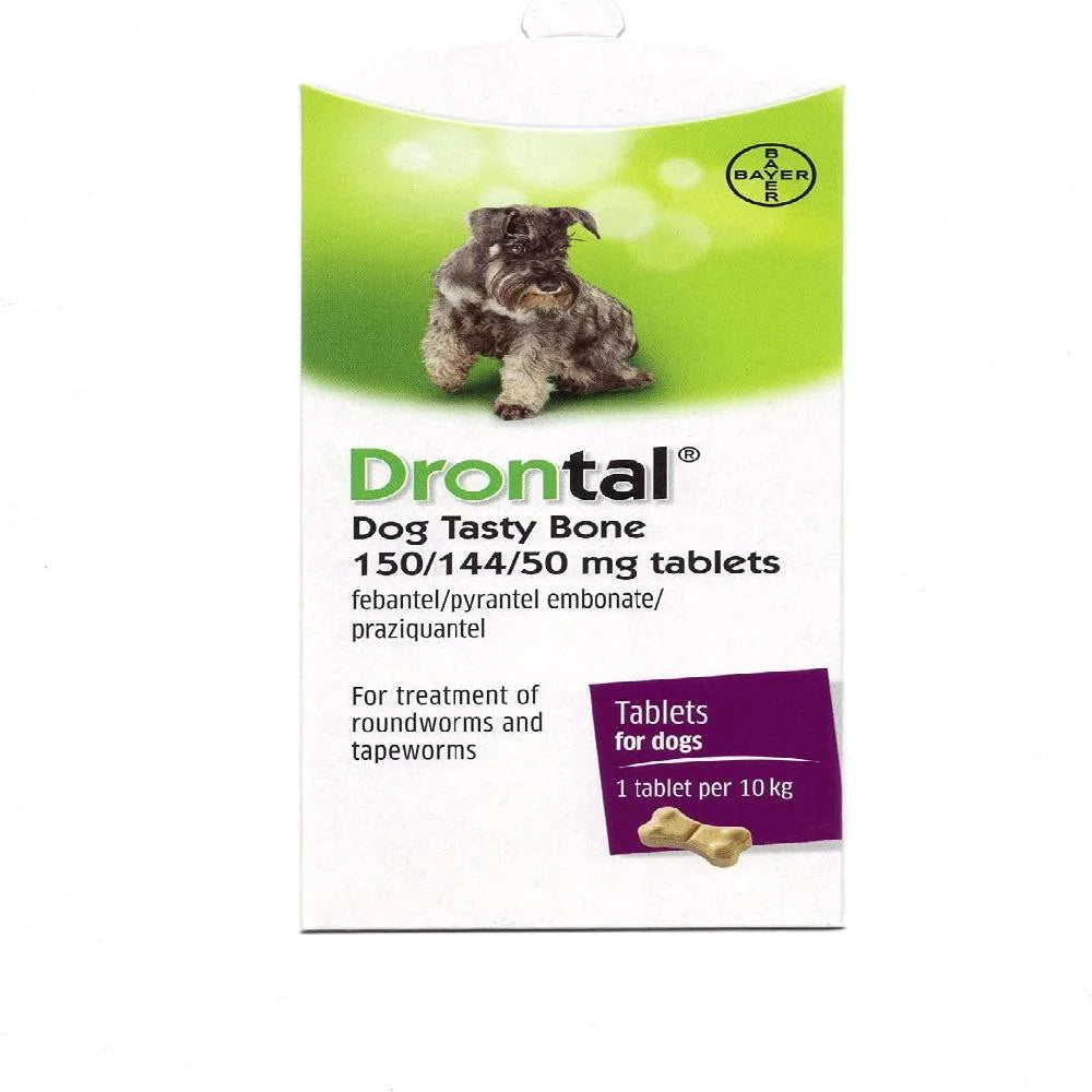 Drontal Dog Tasty Bone Shaped Worming Tablets