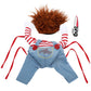 Funny Dog Cosplay Costume - Comical Pet Outfit with Knife Prop for Dogs and Cats - Perfect for Festivals & Parties