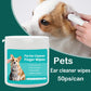 Pet Ear Cleaning Wipes – Fingertip Ear Care for Cats and Dogs, Mite Removal & Hygiene Solution