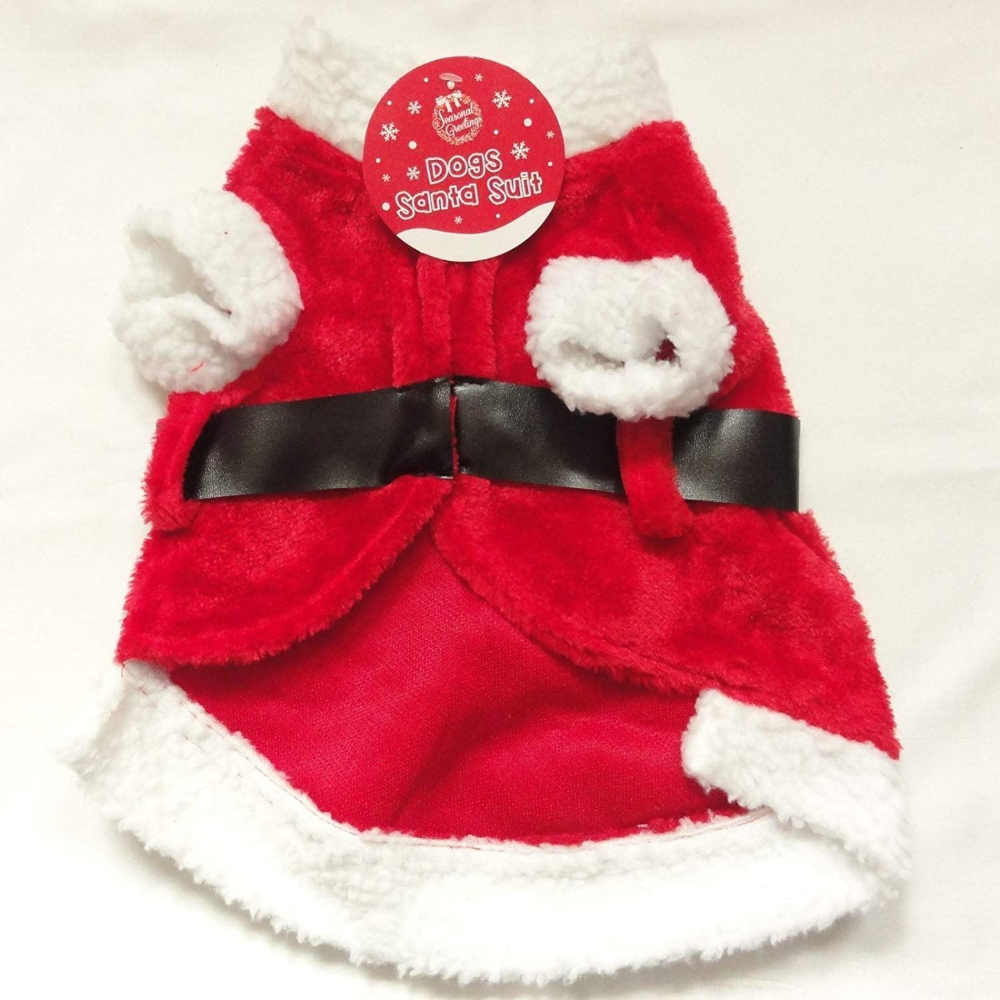 Pet Fancy Dress Costume Dog Cat Outfit Clothes Santa Claus Christmas Winter Wear