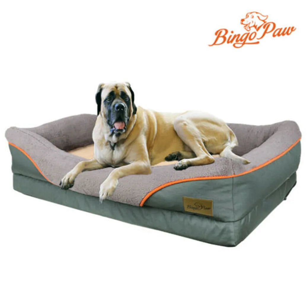 Heavy Duty Large Orthopedic Pet Bed – Soft Foam Cushion, Waterproof Sofa Bed for Dogs (S->XL)