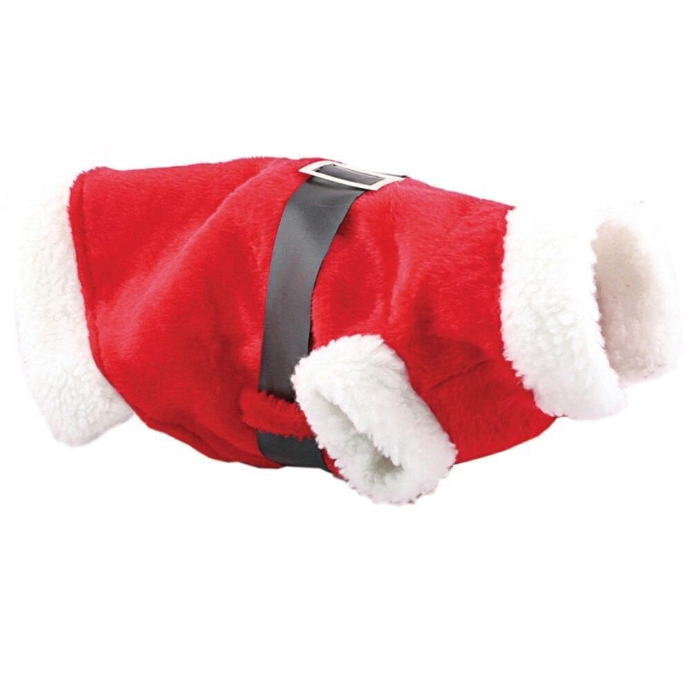 Pet Fancy Dress Costume Dog Cat Outfit Clothes Santa Claus Christmas Winter Wear