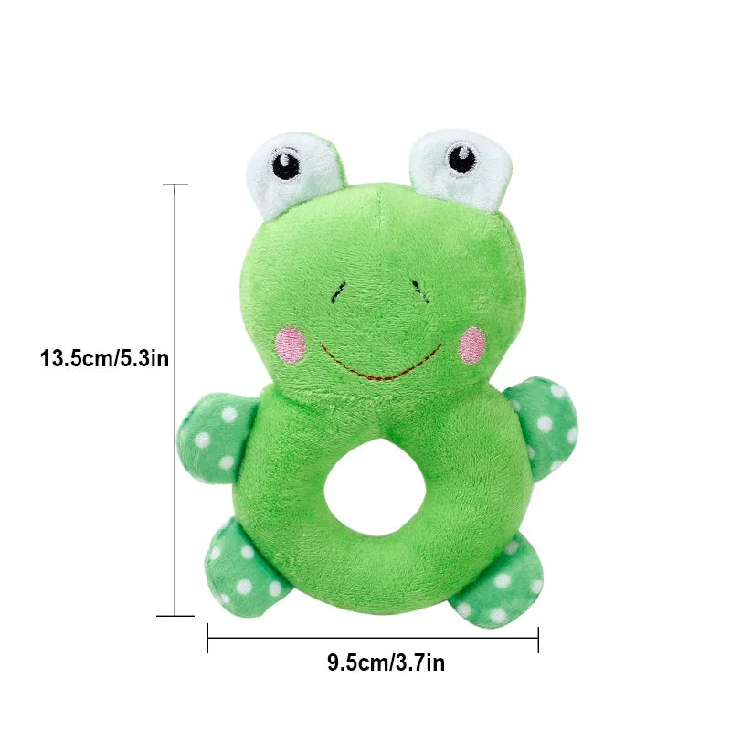 Plush Cartoon Pet Chew Toy - Panda, Frog, Rabbit Designs for Small Dogs, Puppies, and Cats