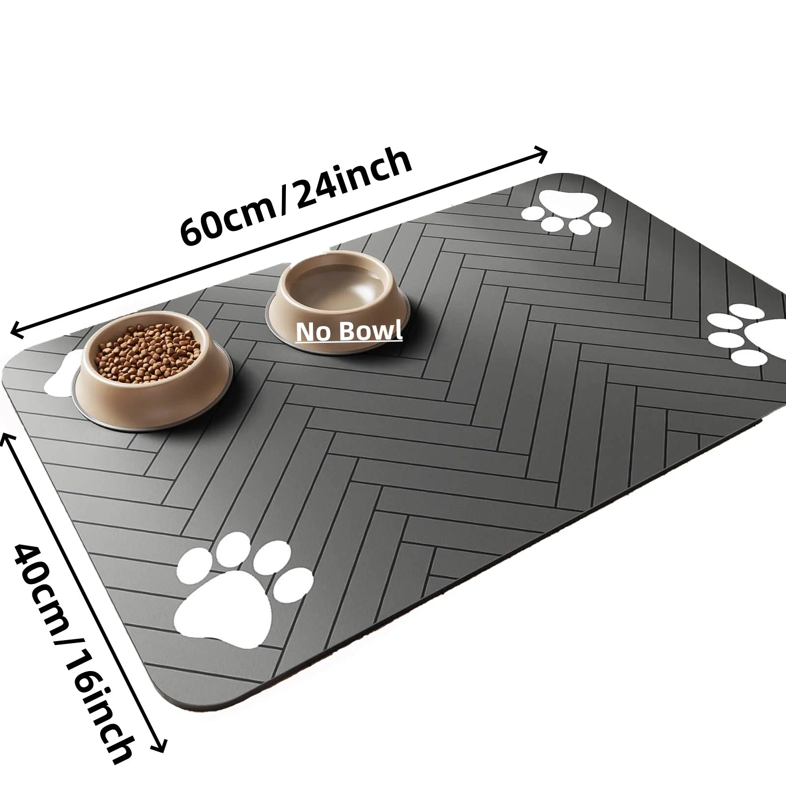 Pet Feeding Mat-Absorbent Pet Placemat for Food and Water Bowl, with Waterproof Rubber Backing, Quick Dry Water Mat for Dog and Cat