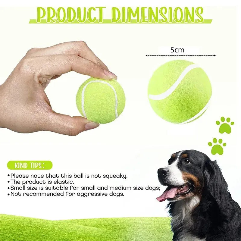 Tennis Balls for Small Dogs – Compatible with Automatic Ball Launchers- 2 Inch (5 cm) Size - 6 or 12-Pack