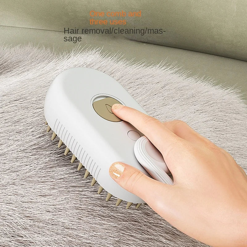 USB Rechargeable Cat & Dog Grooming and Massaging Comb with Electric Water Spray