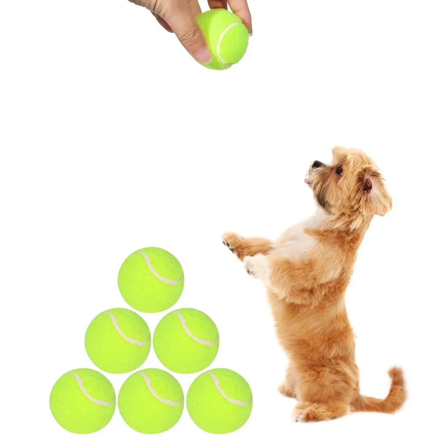 Tennis Balls for Small Dogs – Compatible with Automatic Ball Launchers- 2 Inch (5 cm) Size - 6 or 12-Pack