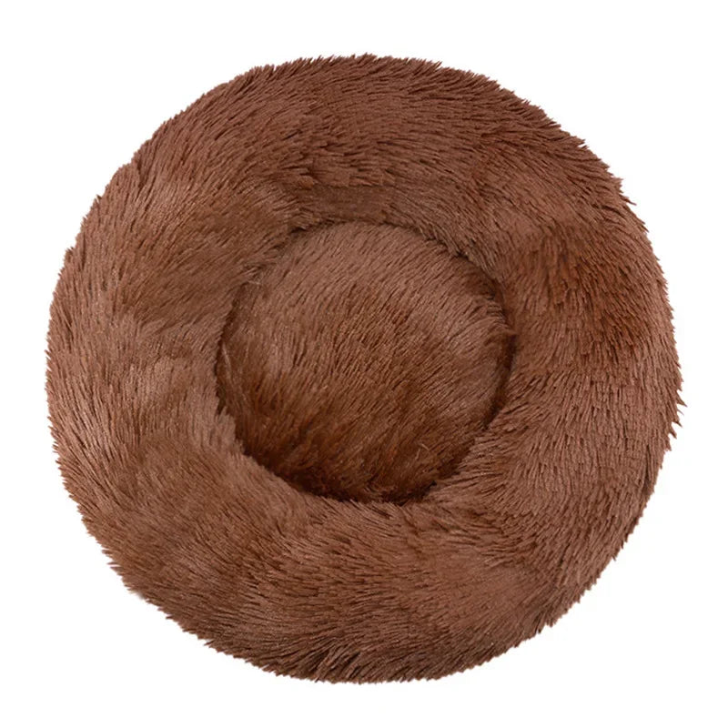 40-90cm Round Pet Bed – Super Soft Plush Dog & Cat Bed, Cozy Winter House for Medium to Large Dogs