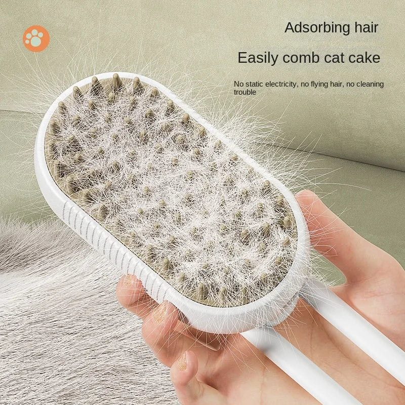 USB Rechargeable Cat & Dog Grooming and Massaging Comb with Electric Water Spray