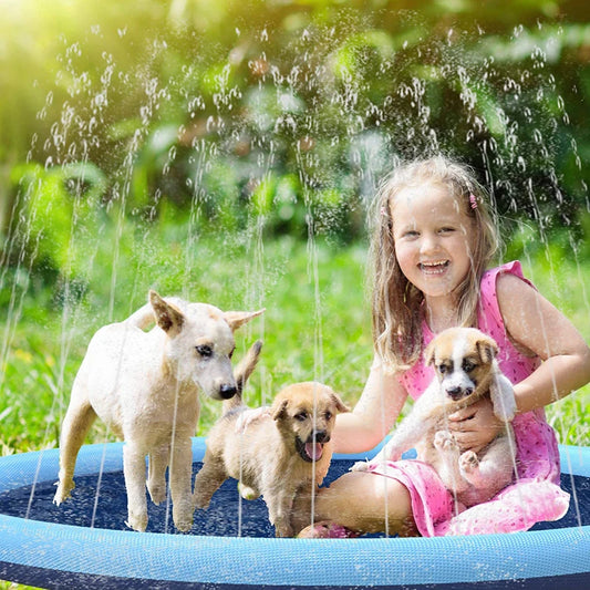 Dog & Kids Splash Sprinkler Pad Pool– Summer Fun for Everyone!