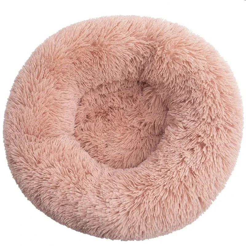 40-90cm Round Pet Bed – Super Soft Plush Dog & Cat Bed, Cozy Winter House for Medium to Large Dogs