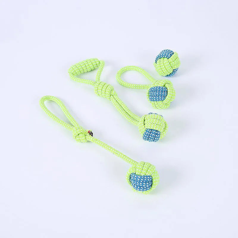 Interactive Dog Toys - Sturdy Tug Ropes, Non Toxic Cotton Rope Ball & Chew Toys for Puppies, Small & Large Dogs, Dental Care Accessories