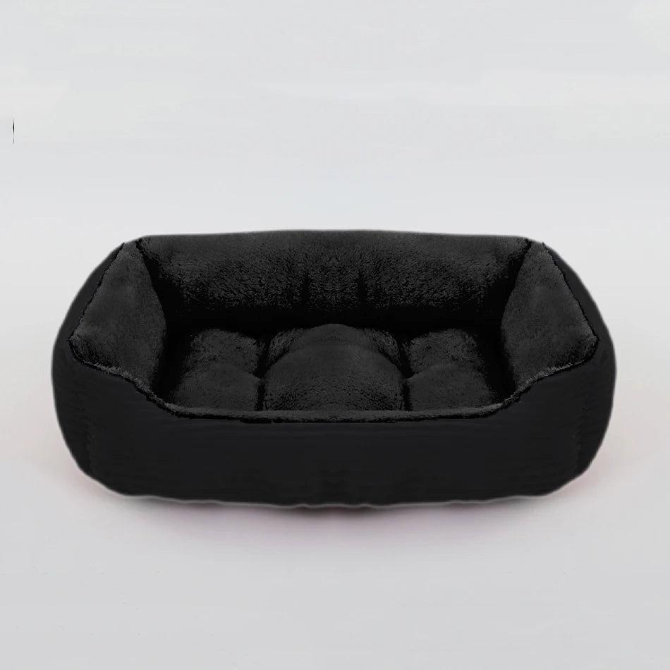 Plush Square Pet Bed – Cozy Kennel for Small & Medium Dogs and Cats, Calming Cushion Sofa