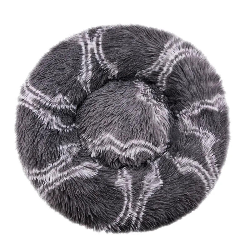 40-90cm Round Pet Bed – Super Soft Plush Dog & Cat Bed, Cozy Winter House for Medium to Large Dogs