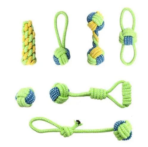 Interactive Dog Toys - Sturdy Tug Ropes, Non Toxic Cotton Rope Ball & Chew Toys for Puppies, Small & Large Dogs, Dental Care Accessories