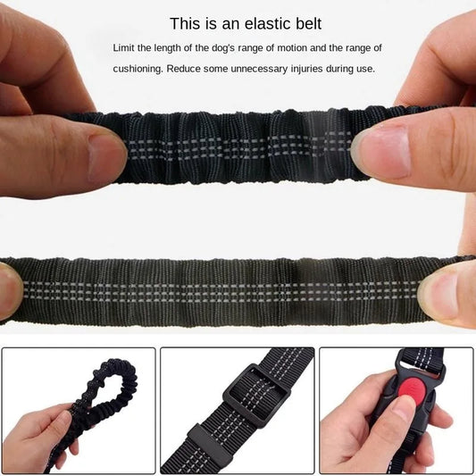 Hands-Free Dog Leash with Adjustable Waist Belt – Perfect for Walking, Running & Jogging