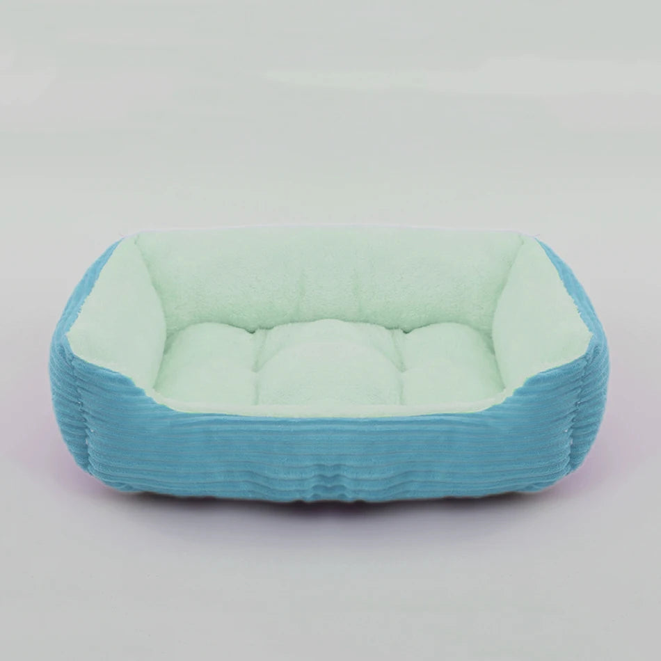 Plush Square Pet Bed – Cozy Kennel for Small & Medium Dogs and Cats, Calming Cushion Sofa