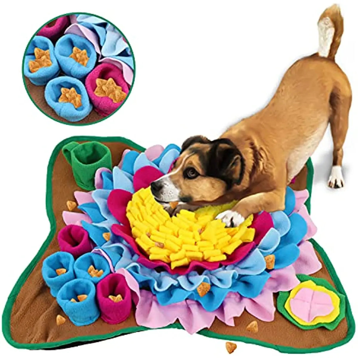  Snuffle Mat for Dogs and Cats – Non Toxic, Slow Feeder Training Blanket, Anti-Choking Nose Work Toy for Intelligent Feeding